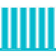 Framed Turquoise and Brown Band Flat Note Cards Image 1 of 2
